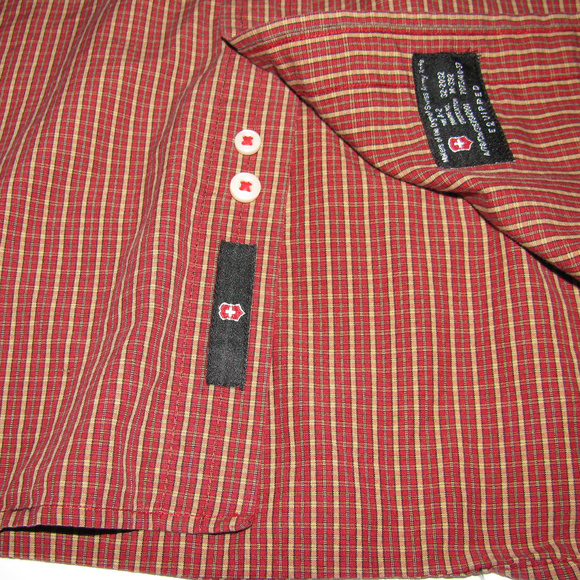Victorinox LS Checkered Button Shirt Mens MEDIUM - Picture 2 of 8